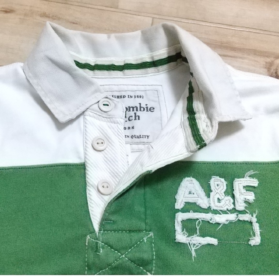 Abercrombie&Fitch(アバクロンビーアンドフィッチ)のAbercrombie&Fitch 長袖ラガーシャツ L メンズのトップス(ポロシャツ)の商品写真