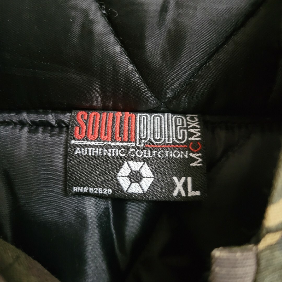 SOUTH POLE - SOUTH POLE サウスポール 刺繍ロゴ ダウンジャケットの