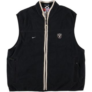 ナイキ(NIKE)の古着 ナイキ NIKE NFL OAKLAND RAIDERS オークランドレイダース フリースベスト メンズXL /eaa377641(ベスト)