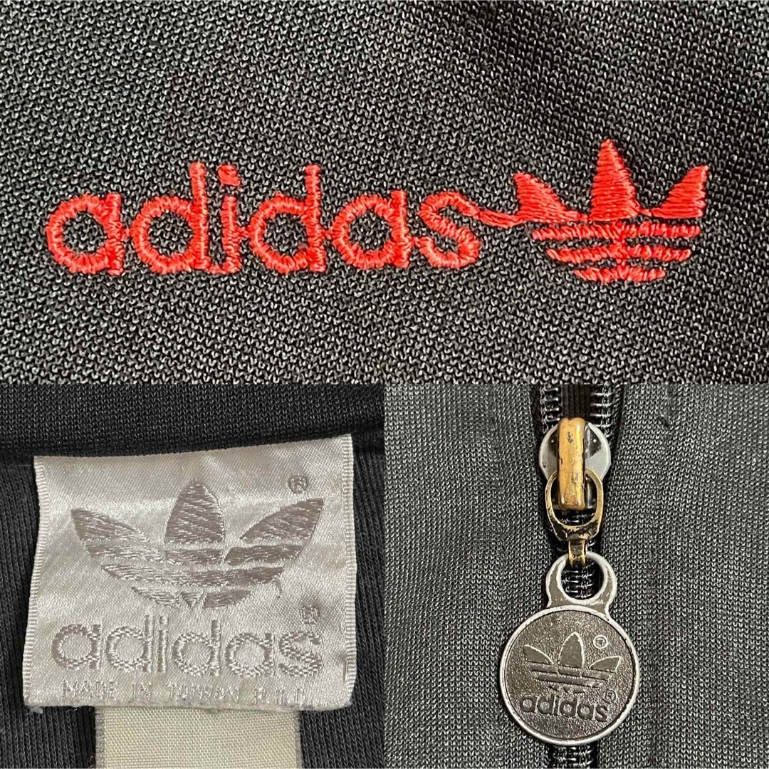 adidas(アディダス)の80s】アディダス刺繍トラックジャケット古着ジャージ 希少デザイン奇抜ビンテージ メンズのトップス(ジャージ)の商品写真