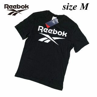 リーボック(Reebok)の新品　Mサイズ　リーボック　グラフィック Tシャツ　ビッグロゴ　ブラック(Tシャツ/カットソー(半袖/袖なし))