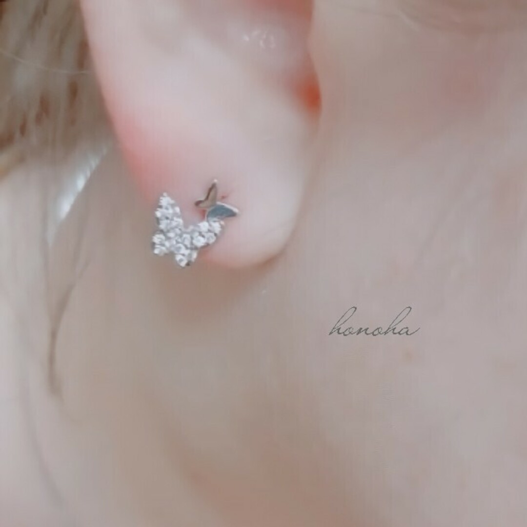 micro  butterfly pierce ◯s925 post