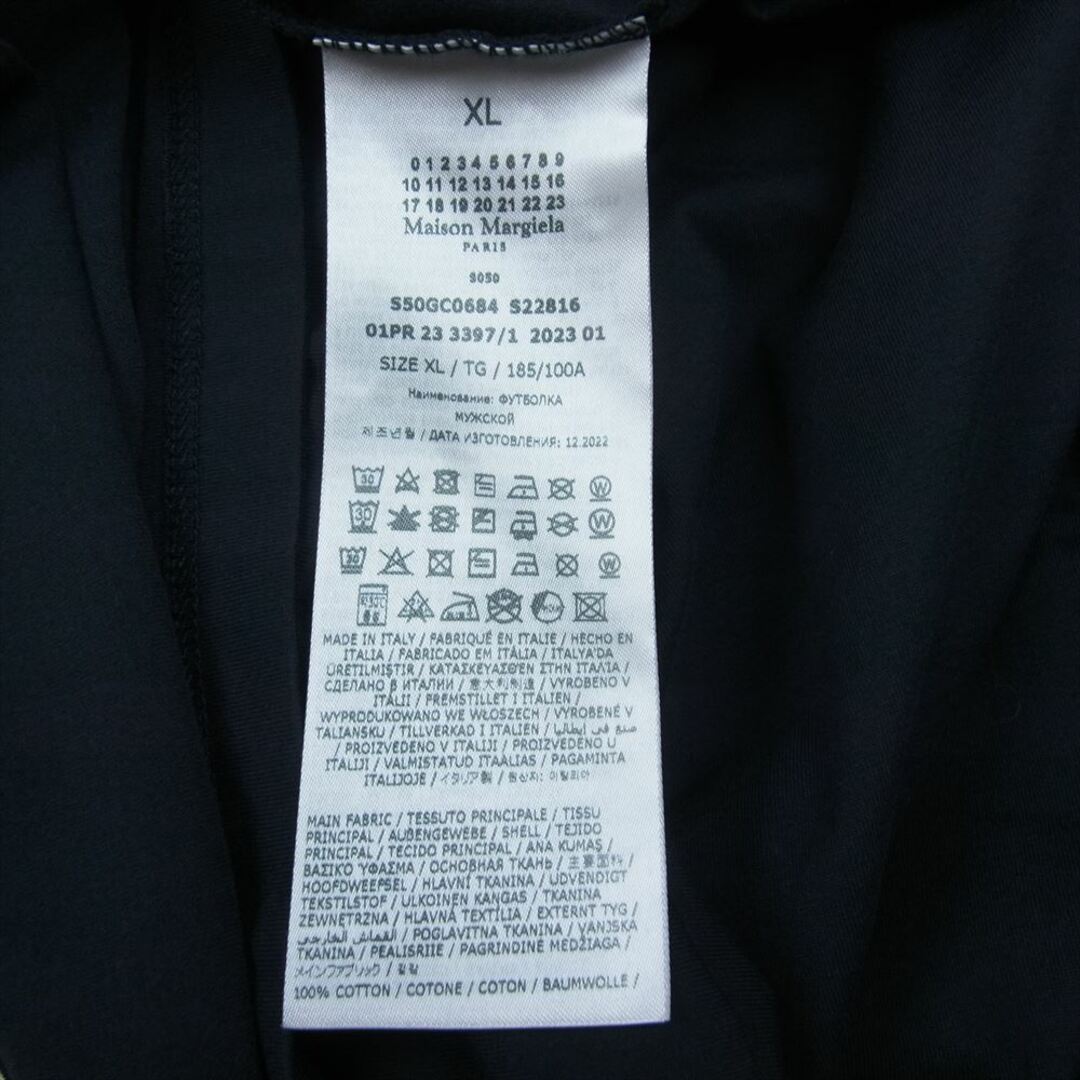 未使用 メゾンマルジェラ 2023SS カレンダーロゴ 刺繍 パーカー 黒 L