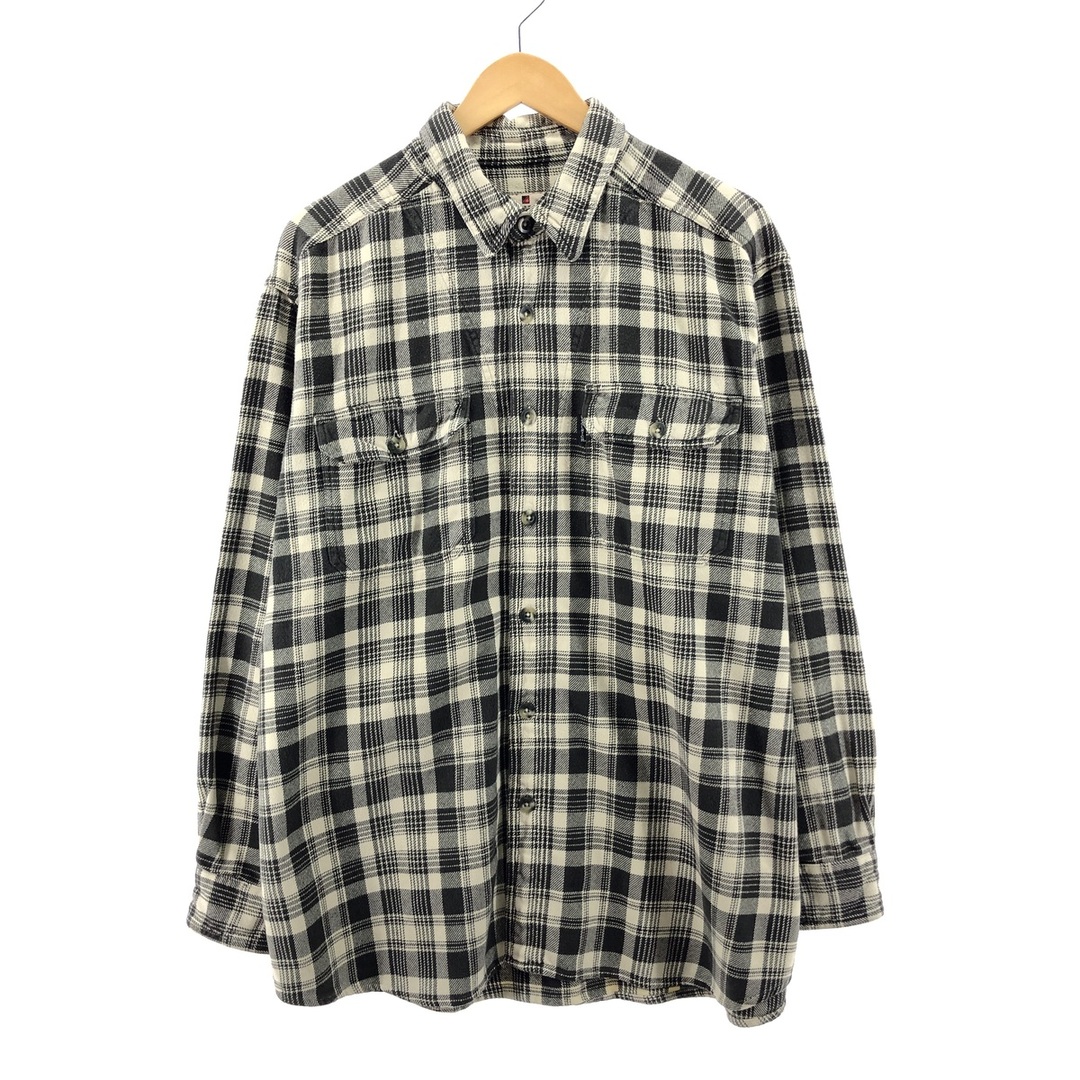 60cm商品名ウールリッチ WOOLRICH 長袖 チェック柄 ヘビーネルシャツ メンズXL /eaa384052