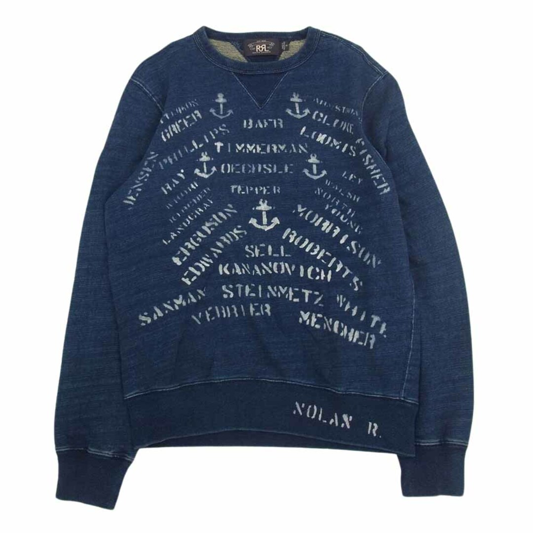 RRL ダブルアールエル Indigo Dyed Cotton Sweatshirt インディゴ 両V