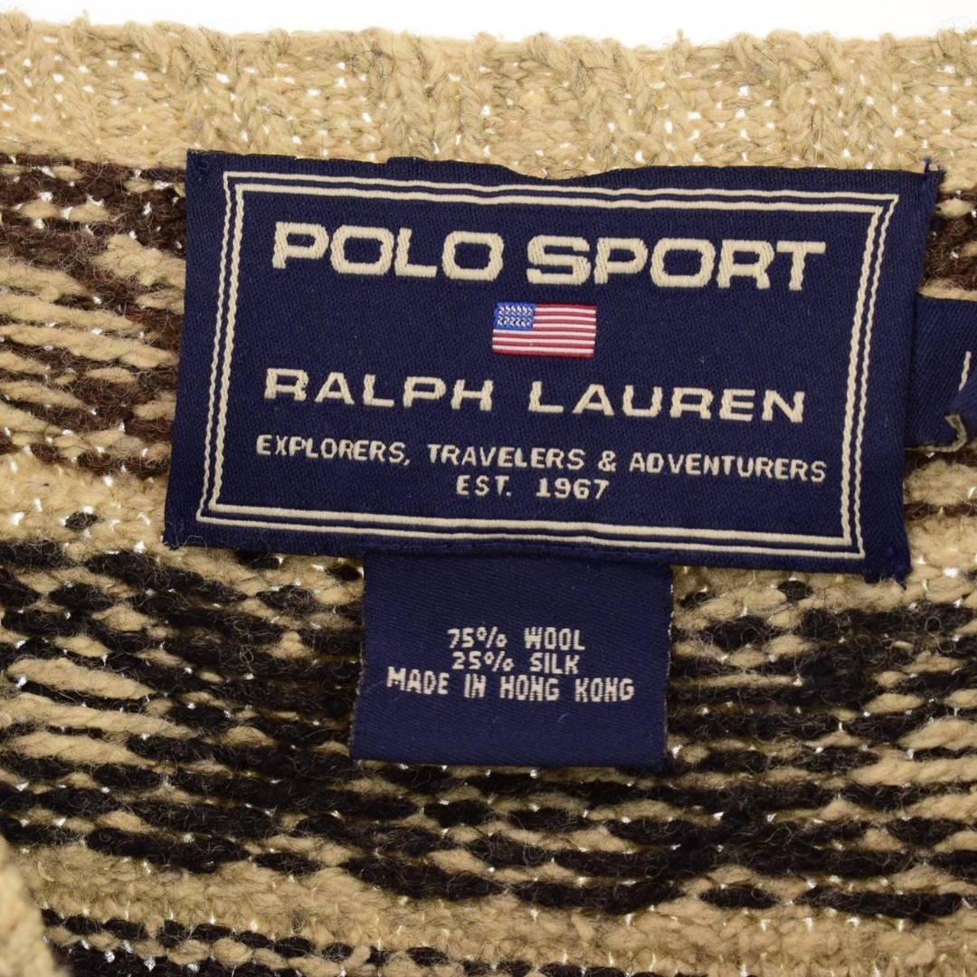 Ralph Lauren(ラルフローレン)の古着 90年代 ラルフローレン Ralph Lauren POLO SPORT ポロスポーツ スノー柄 雪柄 ウールニットセーター メンズL ヴィンテージ /eaa365109 メンズのトップス(ニット/セーター)の商品写真