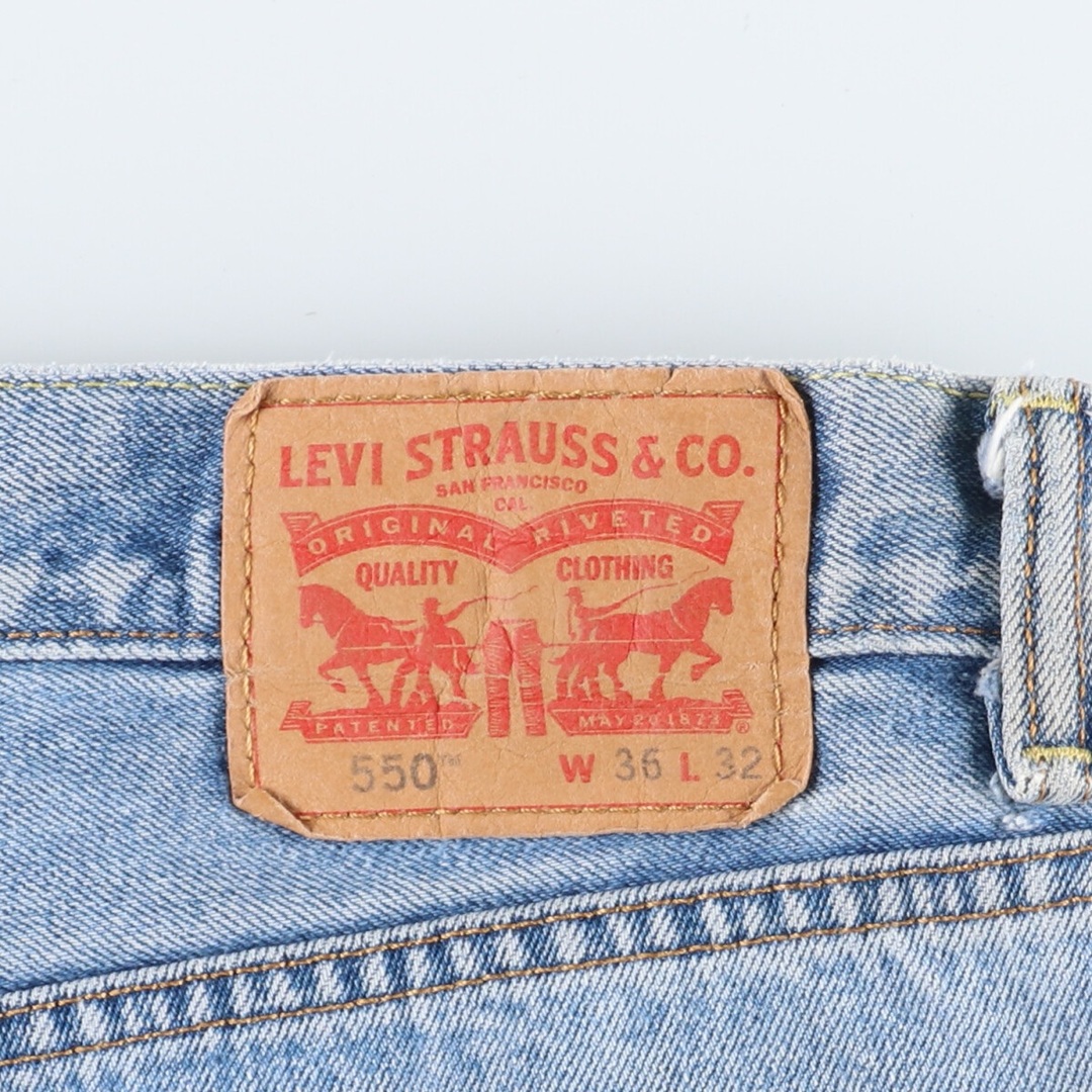 785cmもも周りリーバイス Levi's 550 テーパードジーンズ デニムパンツ メンズw36 /eaa384512