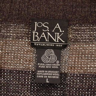 JOS.A.Bank チェック柄 ウールニットセーター メンズXL /eaa365918