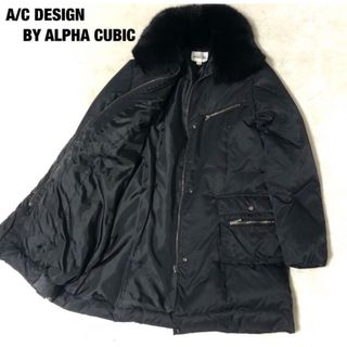 エーシーデザインバイアルファキュービック(A/C DESIGN BY ALPHA CUBIC)のA/C DESIGN BY ALPHA CUBIC　コート　ブラック　11AR(毛皮/ファーコート)