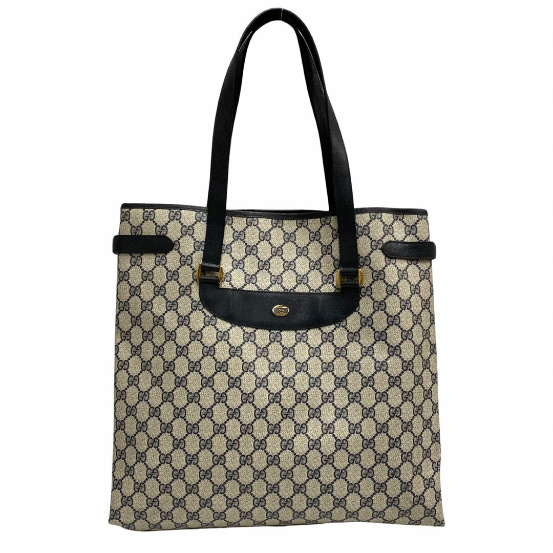 希少】GUCCI トートバッグ レザー Gロゴ シルバー金具 A4可 ブラウン