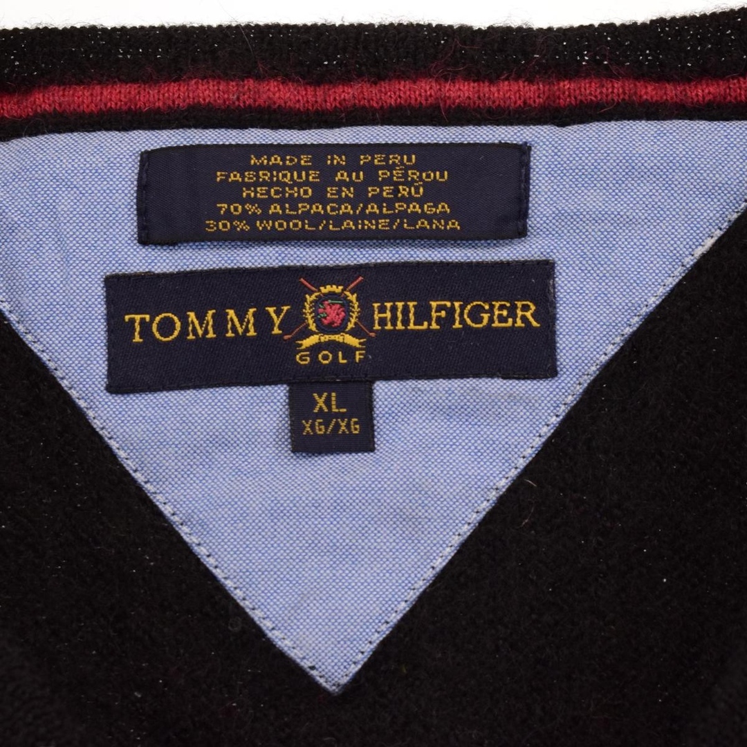 TOMMY HILFIGER(トミーヒルフィガー)の古着 トミーヒルフィガー TOMMY HILFIGER Vネック ウールニットベスト メンズL /eaa365126 メンズのトップス(ベスト)の商品写真