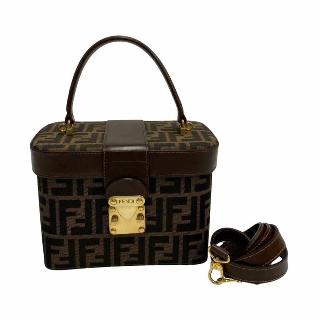 FENDI - 極 美品 FENDI フェンディ ズッカ柄 バニティバッグ FENDI - 極 美品 FENDI フェンディ ズッカ柄 バニティバッグ