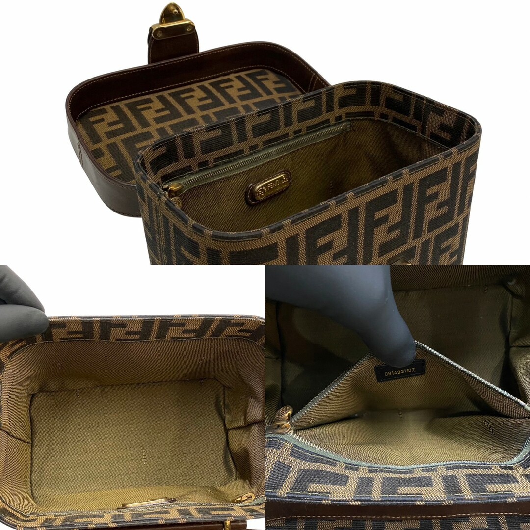 FENDI - 極 美品 FENDI フェンディ ズッカ柄 バニティバッグ FENDI - 極 美品 FENDI フェンディ ズッカ柄 バニティバッグ