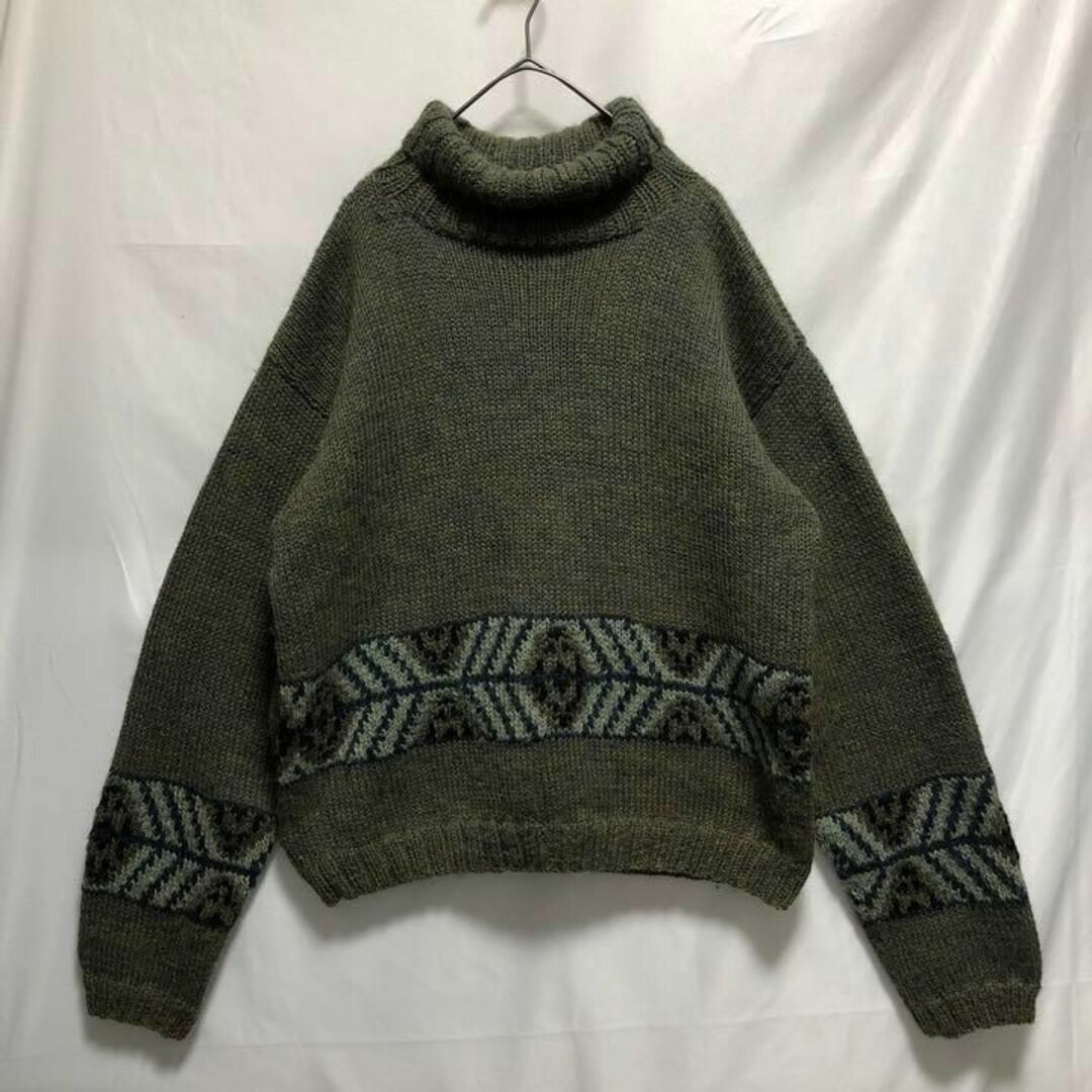 90s ビンテージ オールド ネイティブ チマヨ 柄 アルパカ ニット セーター 90s ビンテージ オールド ネイティブ チマヨ 柄 アルパカ ニット セーター