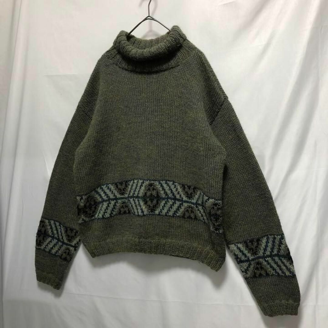 90s ビンテージ オールド ネイティブ チマヨ 柄 アルパカ ニット セーター 90s ビンテージ オールド ネイティブ チマヨ 柄 アルパカ ニット セーター