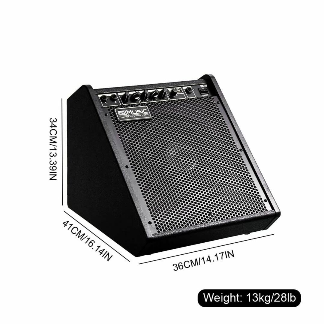 Coolmusic 100W BTパーソナルモニターアンプ電気ドラムアンプスピー 6