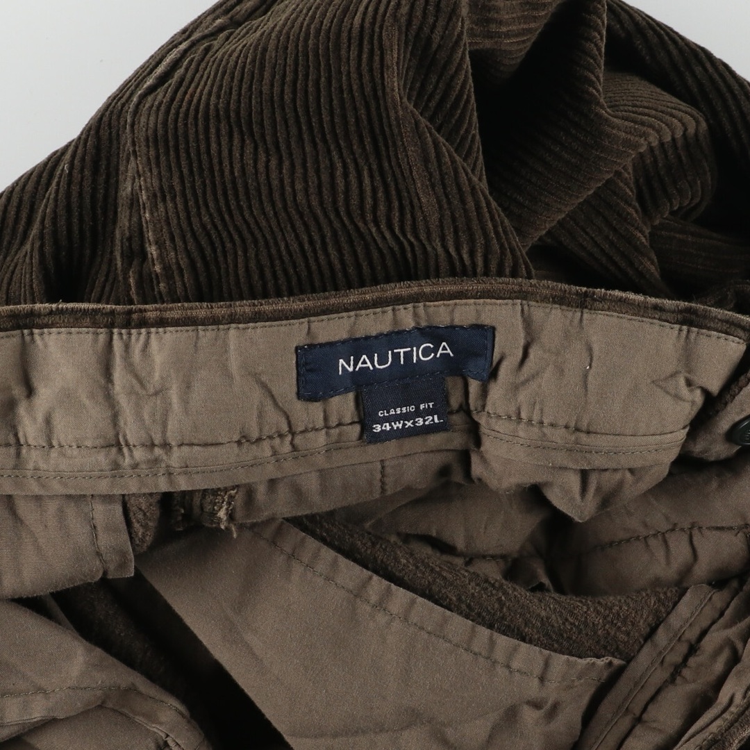 NAUTICA(ノーティカ)の古着 ノーティカ NAUTICA 太畝 ツータック コーデュロイパンツ メンズw34 /eaa383236 メンズのパンツ(その他)の商品写真