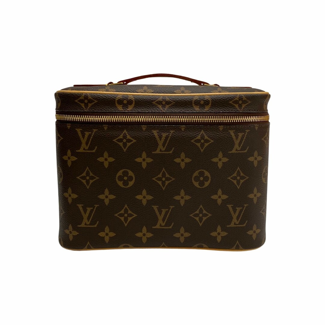 未使用保管品 希少品 LOUIS VUITTON ルイヴィトン ニース BB モノグラム レザー 本革 バニティバッグ ハンドバッグ ブラウン 01616