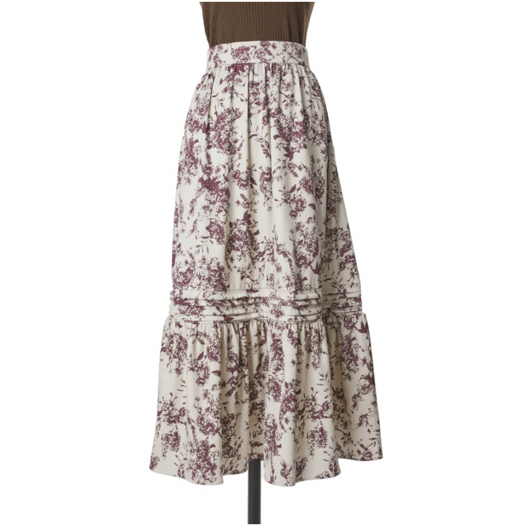 herlipto autumn botanical printed skirt