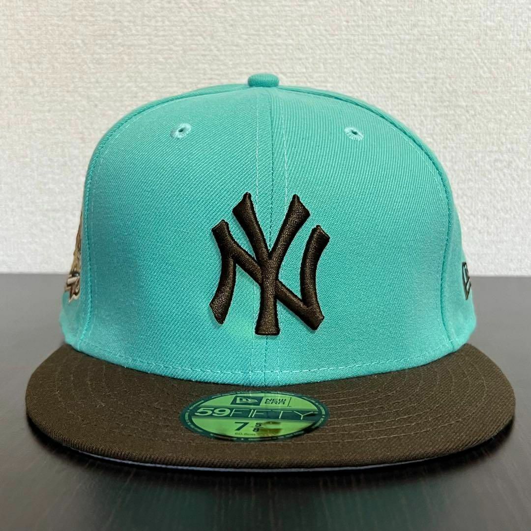 NEW ERA(ニューエラー)のNew Eraニューヨークヤンキース　ティファニーブルー　黒7 5/8 メンズの帽子(キャップ)の商品写真