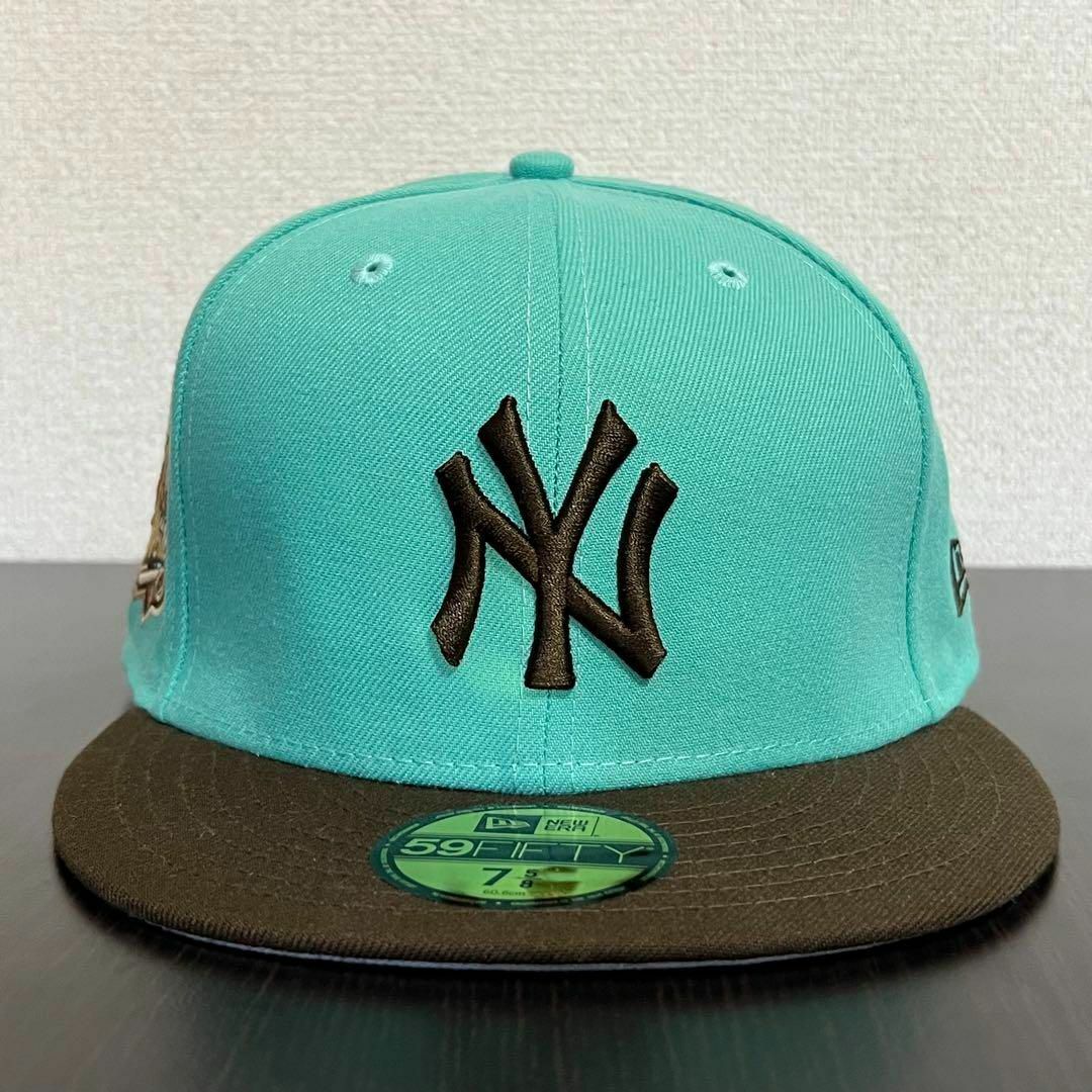 NEW ERA(ニューエラー)のNew Eraニューヨークヤンキース　ティファニーブルー　黒7 3/4 メンズの帽子(キャップ)の商品写真
