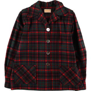 ペンドルトン(PENDLETON)の古着 40年代 ペンドルトン PENDLETON チェック柄 イージージャケット テーラードジャケット レディースXL ヴィンテージ /eaa383468(テーラードジャケット)