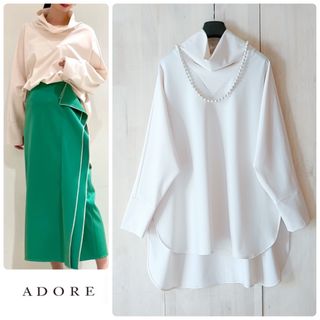 ◆新品◆定価3.7万円 ADORE 　VERY掲載　リネンビックスリーブブラウス