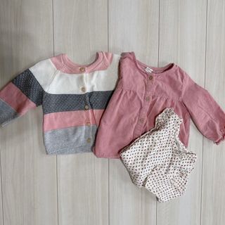 ベビーギャップ(babyGAP)の70サイズ　ベビー服3点set【gap H&M】(その他)