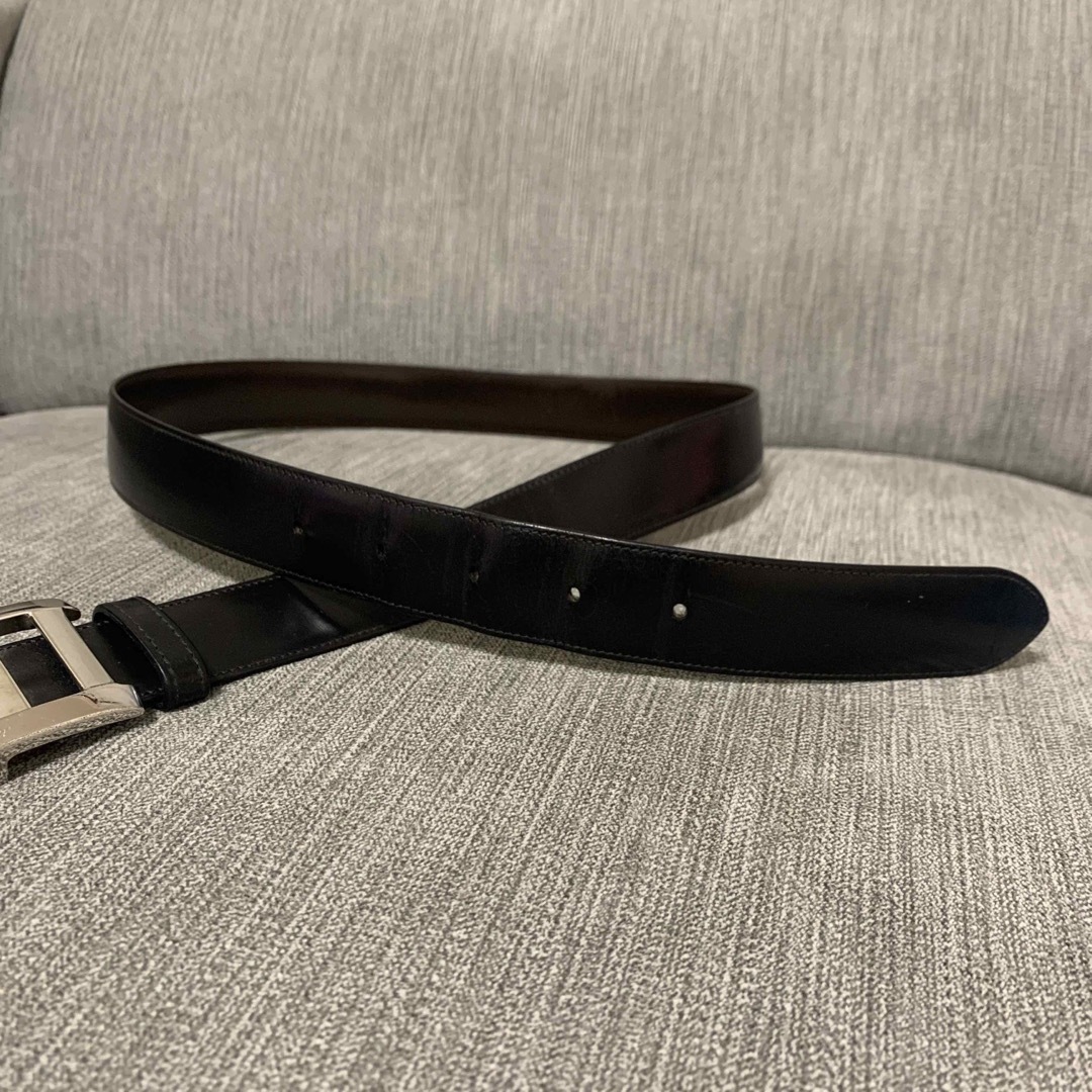 Cartier カルティエ ベルト タンク シルバー金具 黒 Cartier カルティエ ベルト タンク シルバー金具 黒