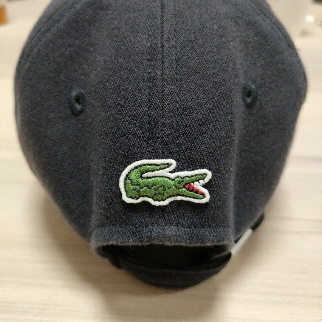 LACOSTE(ラコステ)の美品 ラコステ LACOSTE サークルロゴスウェット キャップ ネイビー メンズの帽子(キャップ)の商品写真