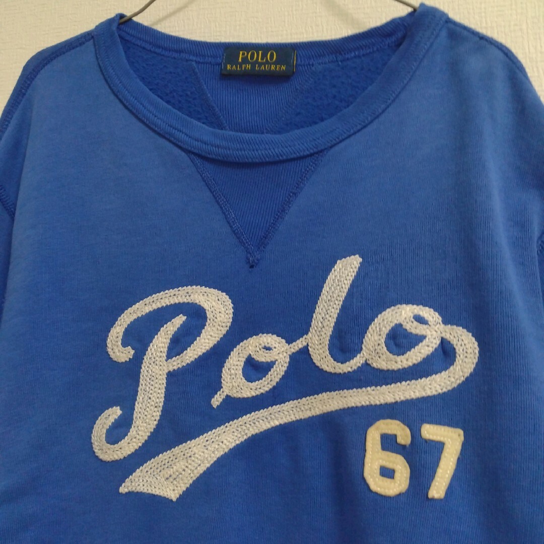 POLO RALPH LAUREN(ポロラルフローレン)のPOLO RALPH LAUREN　フェルト刺繍ロゴ　スウェット メンズのトップス(スウェット)の商品写真