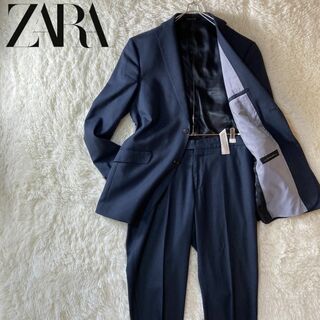 ザラ(ZARA)の美品 ZARA ザラ セットアップスーツ ネイビー M~L(セットアップ)