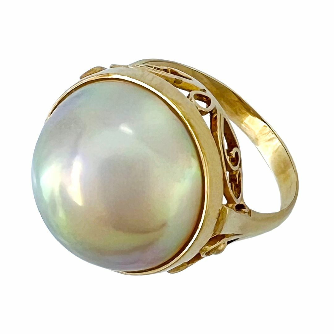 TASAKI(タサキ)のTASAKI　タサキ　リング　大粒　マベパール　真珠　K18　YG　11号　指輪 レディースのアクセサリー(リング(指輪))の商品写真