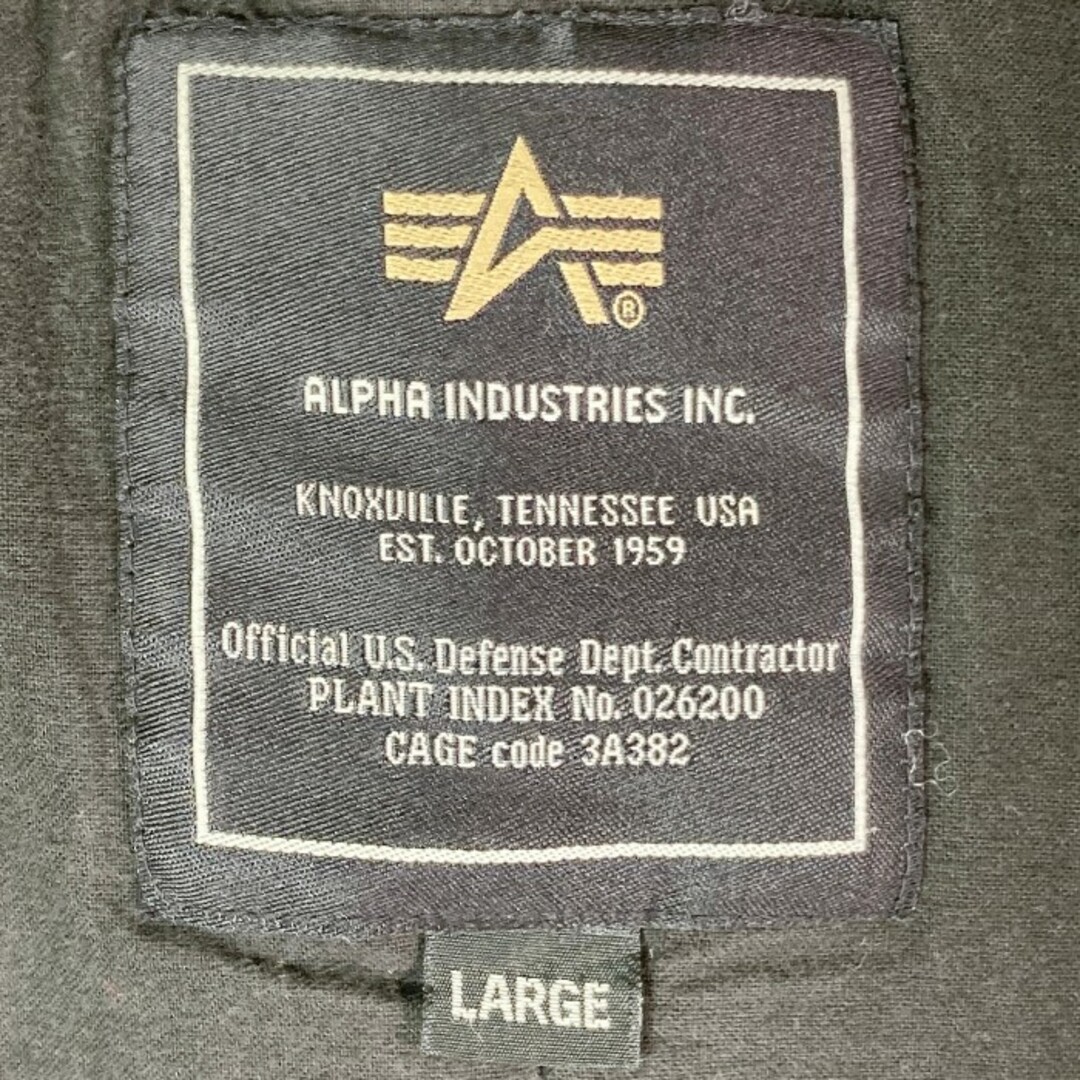 alpha(アルファ)の★ALPHA アルファ ワッペン モッズコート ブラック sizeL メンズのジャケット/アウター(モッズコート)の商品写真