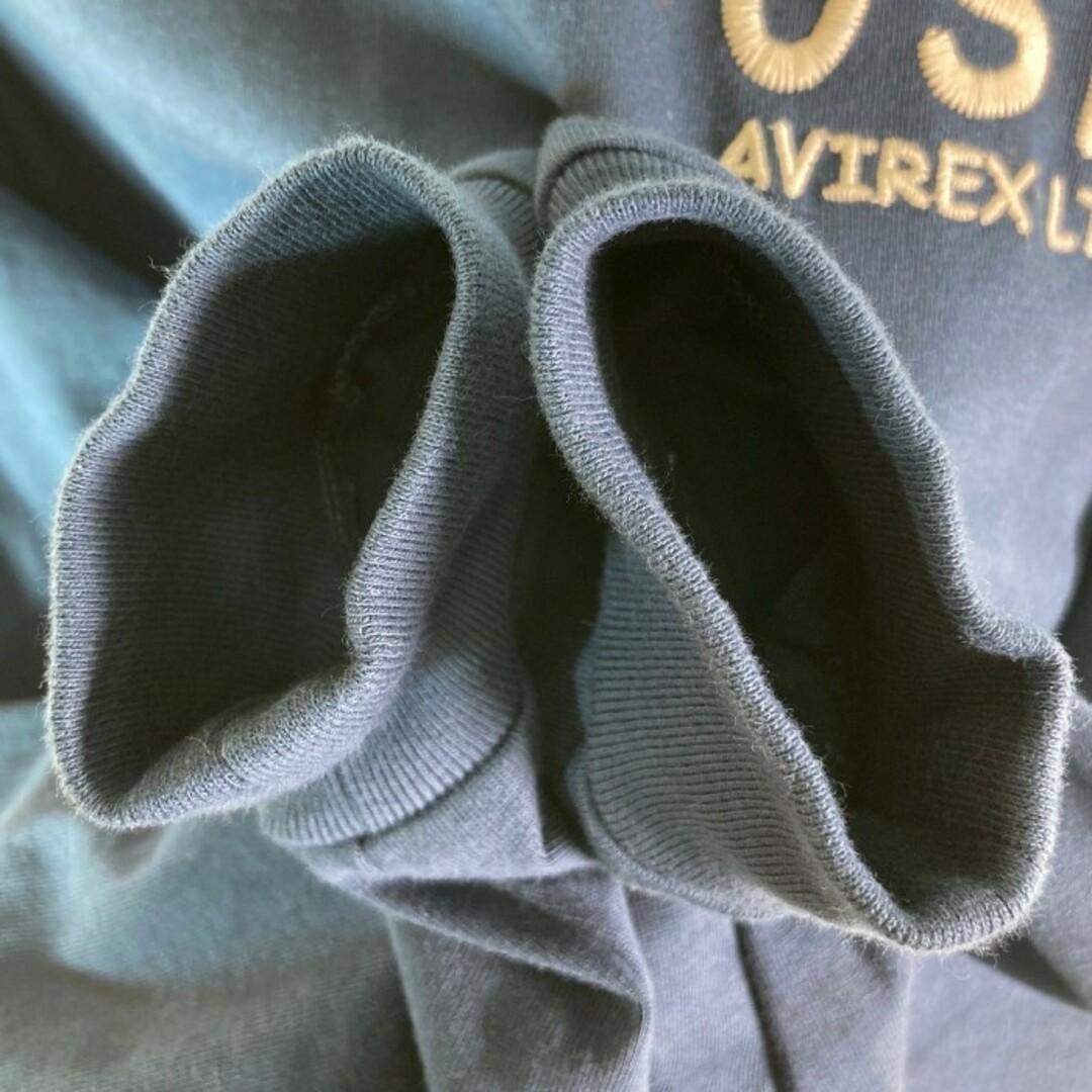 AVIREX(アヴィレックス)の★AVIREX アヴィレックス 6123451 CONSTRUCTION BATTALION 刺繍 L/S Tシャツ ブルー sizeM メンズのトップス(Tシャツ/カットソー(七分/長袖))の商品写真