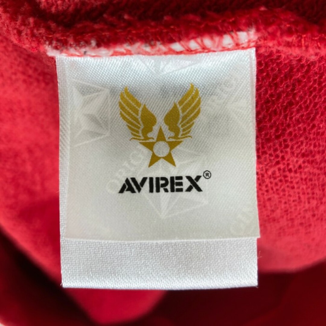 AVIREX(アヴィレックス)の★AVIREX アヴィレックス 6193337 ワッペン 刺繍 スタンドジップスウェット レッド sizeL メンズのトップス(スウェット)の商品写真