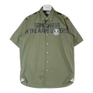 アベイシングエイプ(A BATHING APE)の★A BATHING APE アベイシングエイプ BD 半袖シャツ カモフラ カーキ sizeXL(シャツ)