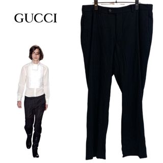 GUCCI VINTAGE SWITZERLAND製 ウールスラックス ブラック