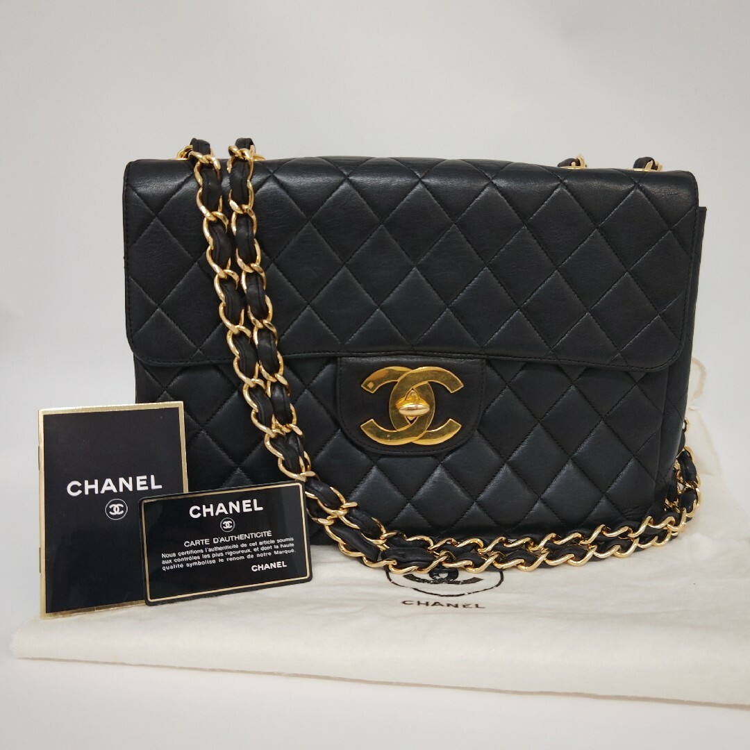 (E101204)美品 CHANEL デカマトラッセ  30 ラム ブラック