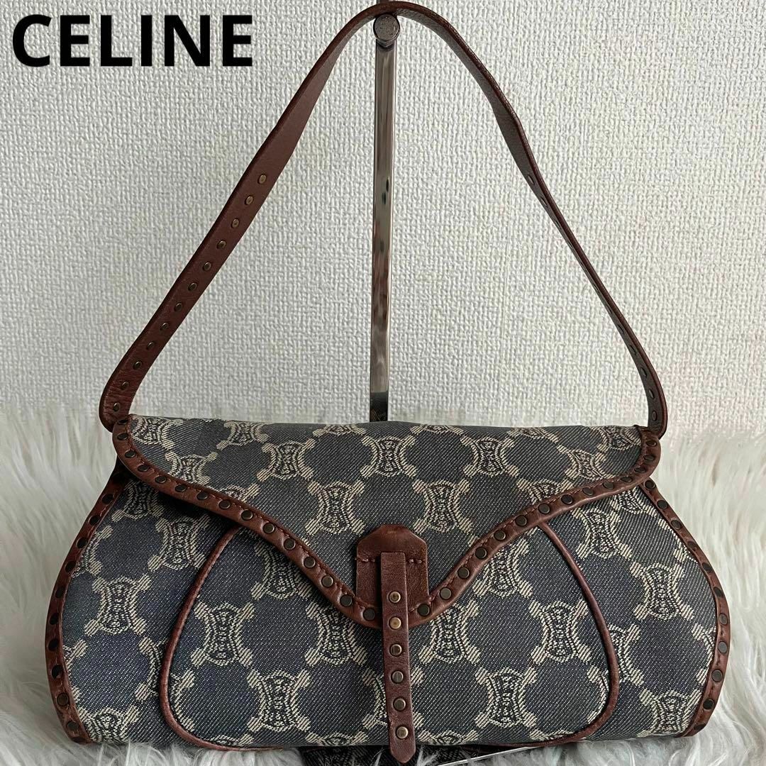 celine - CELINE ハンドバッグ マカダム デニム キャンバスの通販 by