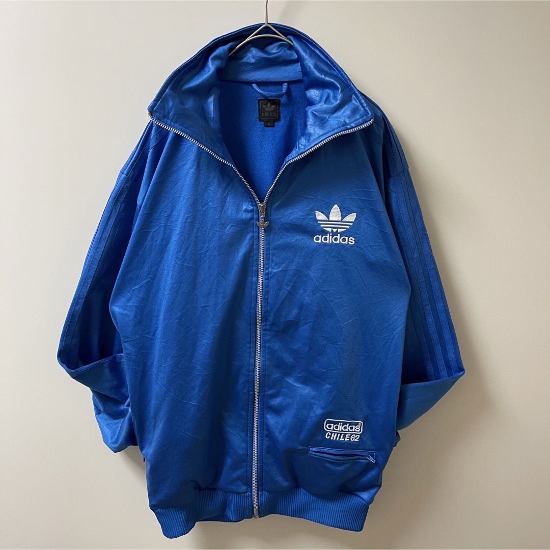 期間限定値下げ！ adidasトラックジャケット ブルー 80s デサント製