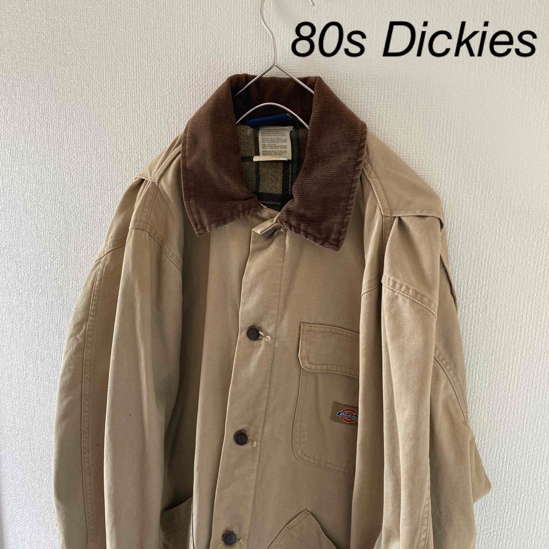Dickies(ディッキーズ)の【激レア】80sDickiesディッキーズカバーオールメキシコ製ベージュXL長袖 メンズのジャケット/アウター(カバーオール)の商品写真
