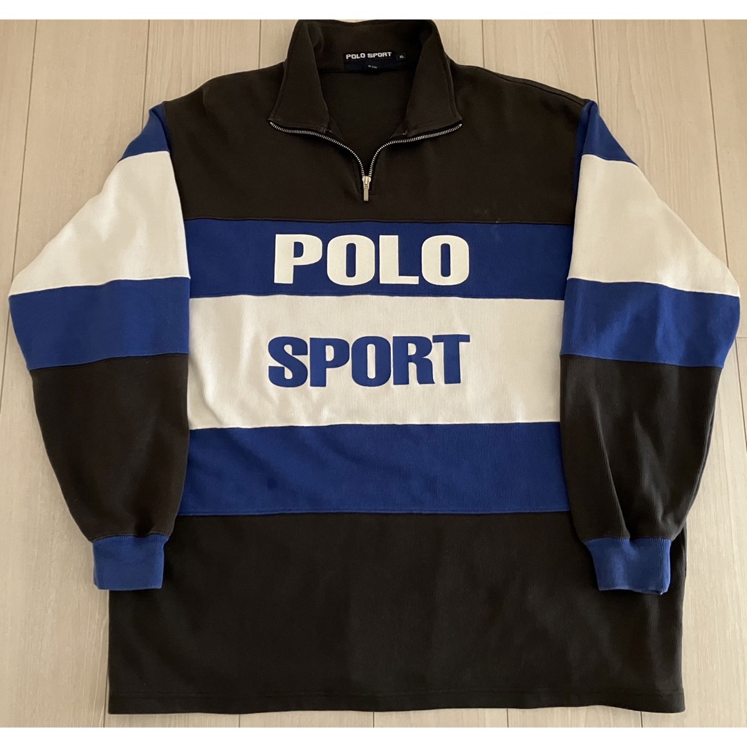 名作 90s VINTAGE POLOSPORT ハーフジップ スウェット