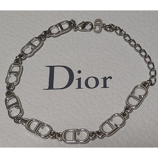 クリスチャンディオール(Christian Dior)のクリスチャンディオール　シルバー　チェーン　ブレスレット　CD ロゴ 極美品(ブレスレット/バングル)