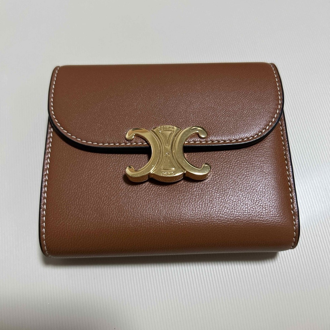 celine - 20日限定お値下げセリーヌトリオンフ ミニお財布 タンの通販