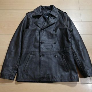 リューグーレザーズ(Liugoo Leathers)の【リューグーレザーズ】本革レザーダブルブレストジャケット ショートPコート(レザージャケット)