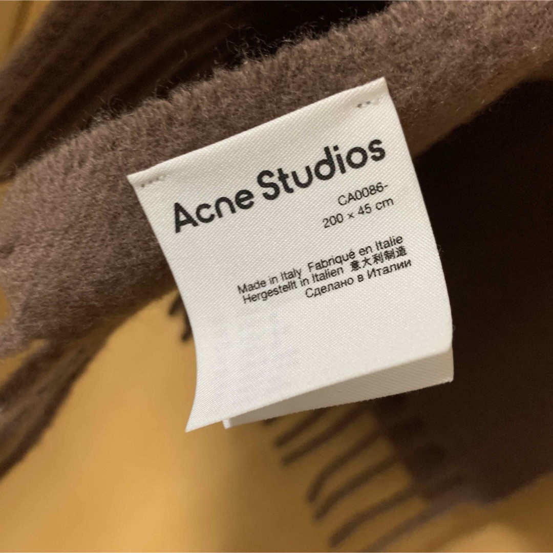 【美品】Acne Studious マフラー ピンクタグ　キャメルブラウン