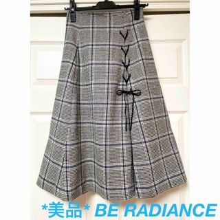 ビーラディエンス(BE RADIANCE)の*美品* BE RADIANCE プリーツ チェック ロングスカート(ロングスカート)