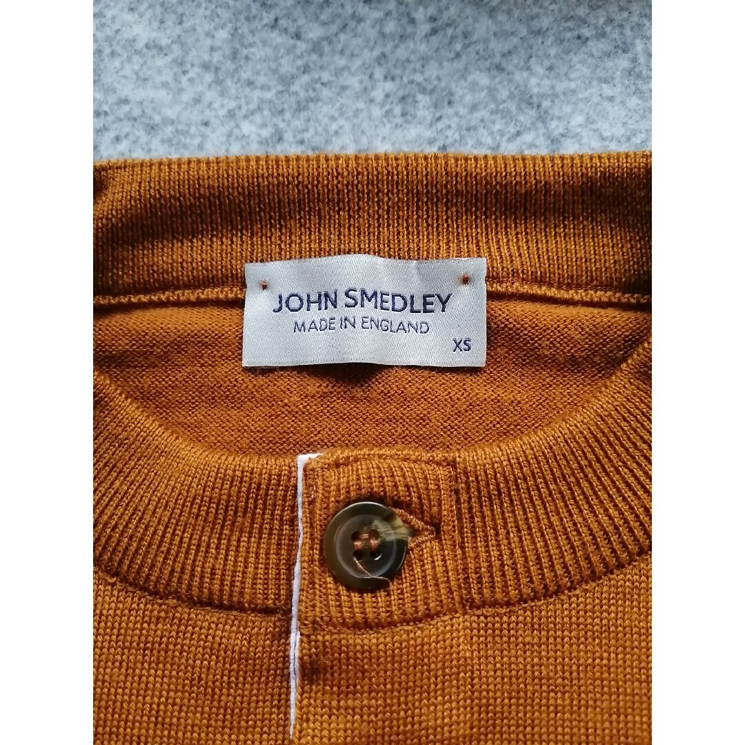 【未使用に近い】JOHN SMEDLEY ジョンスメドレー ヘンリーネックニット 1