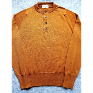 JOHN SMEDLEY / RUSSET ヘンリーネック ニット Lサイズ